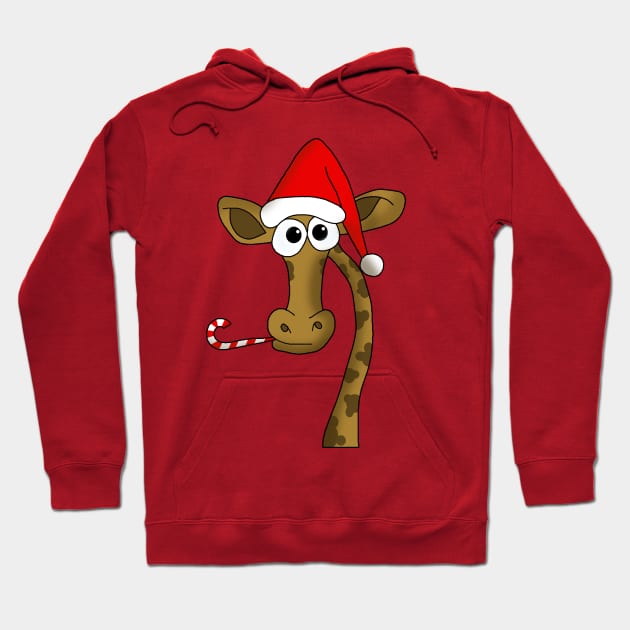 Christmas giraffe Hoodie by valentinahramov